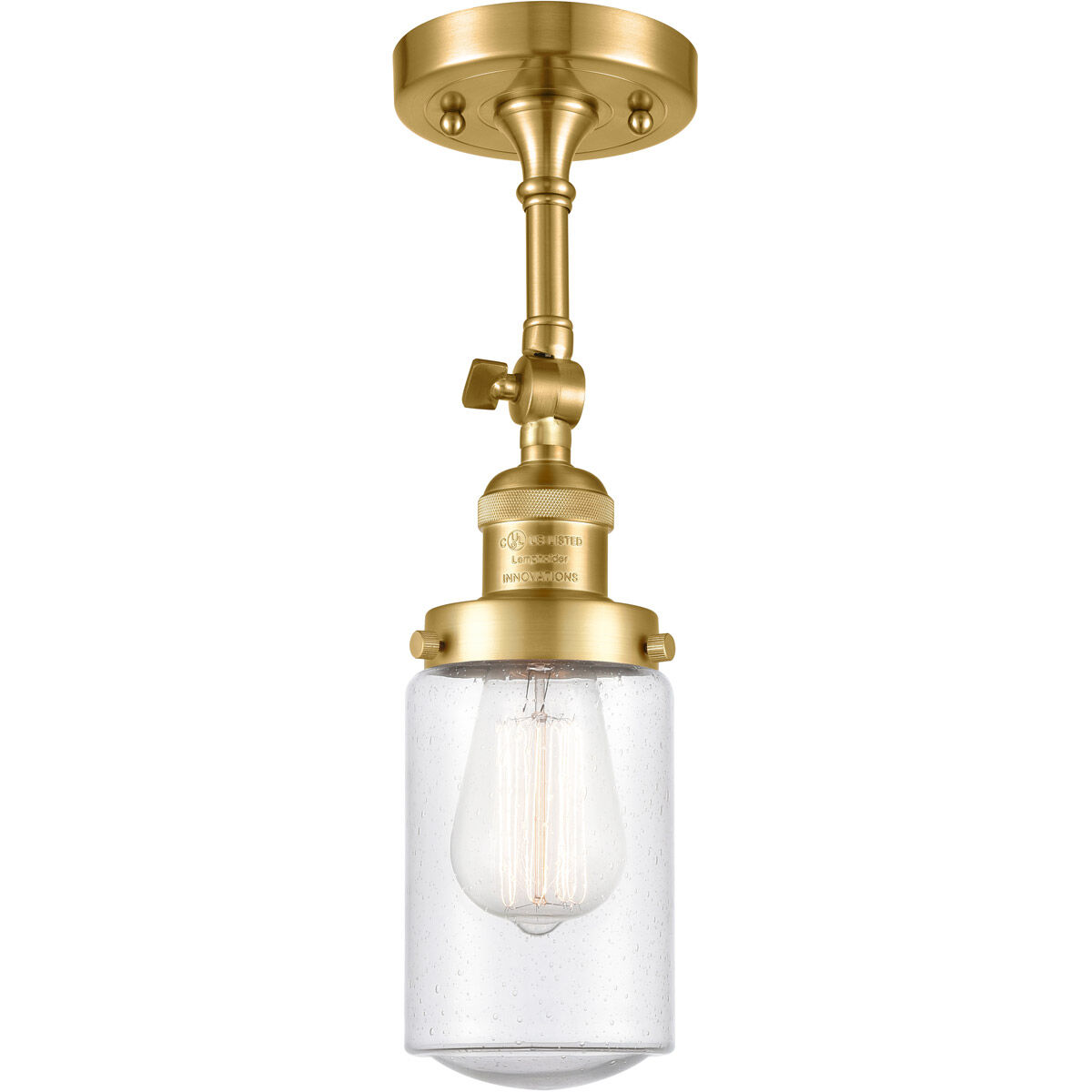 Franklin Restoration Dover 1 Light 5 inch Satin Gold Sconce Wall Light in Seedy Glass, Franklin Restoration