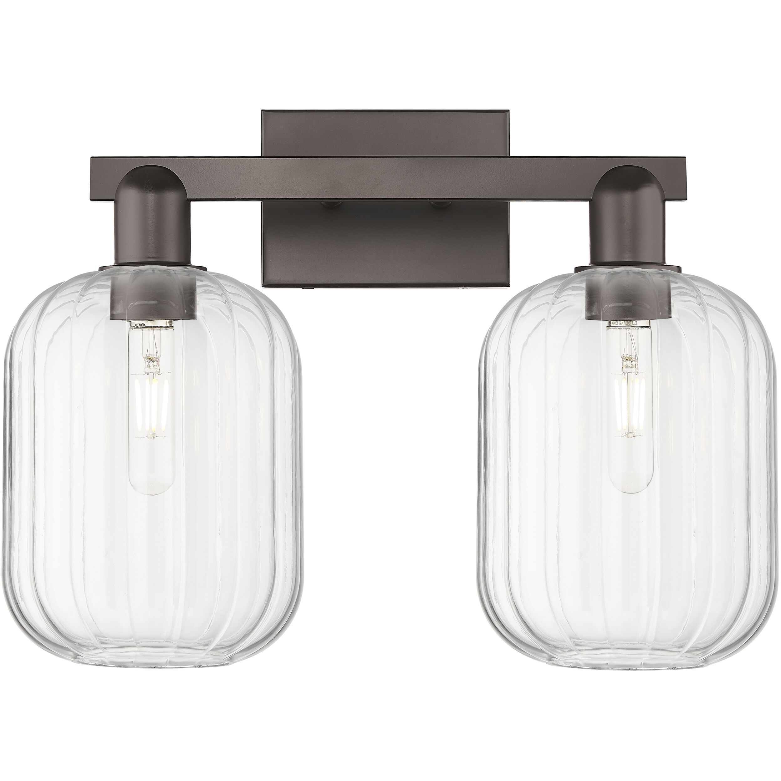 Preston 2 Light 16 inch Oil Rubbed Bronze Bath Vanity Light Wall Light in Clear Glass