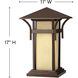 Estate Series Harbor LED 17 inch Anchor Bronze Outdoor Pier Mount Lantern, Low Voltage