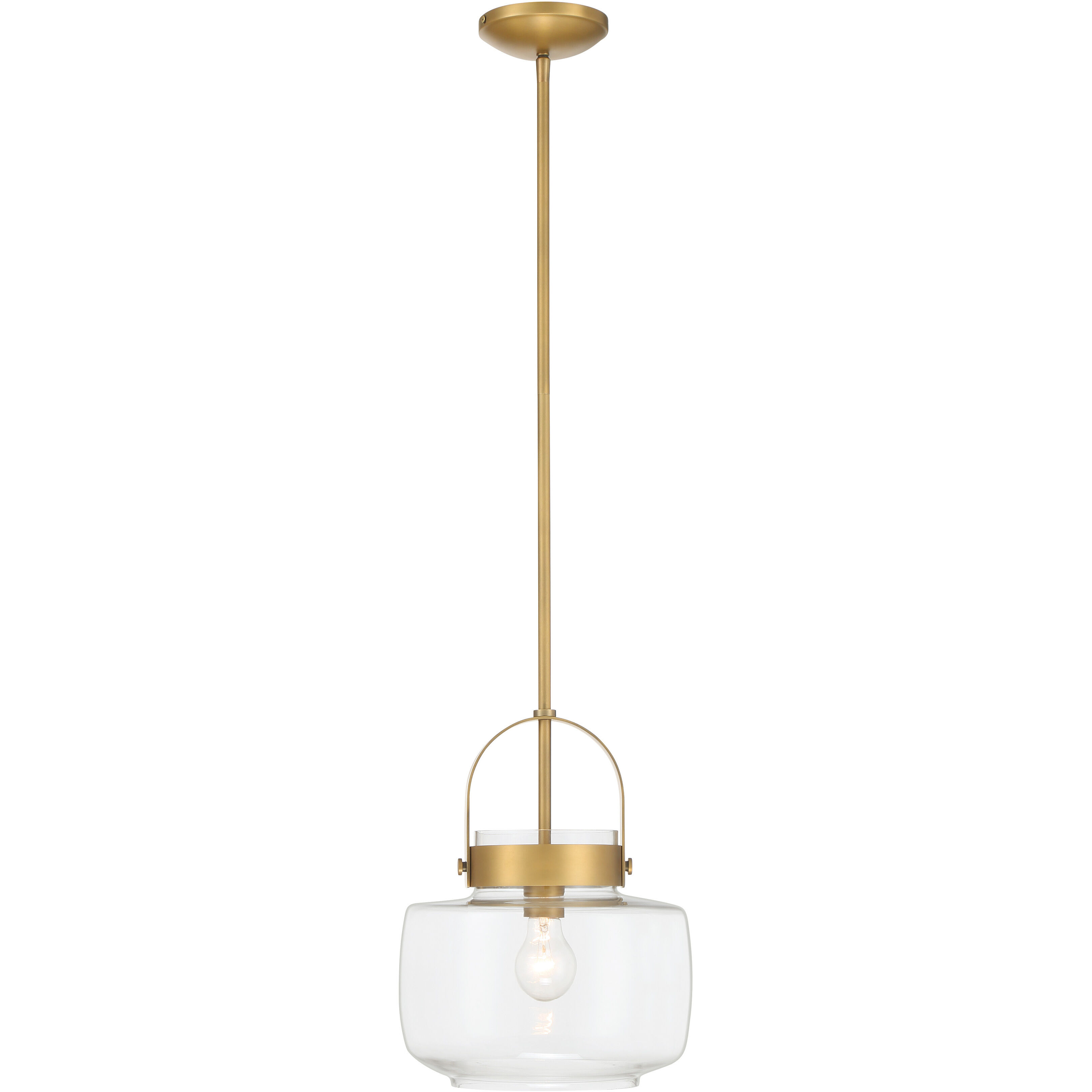 Wickglow 1 Light 11 inch Legacy Brass Pendant Ceiling Light