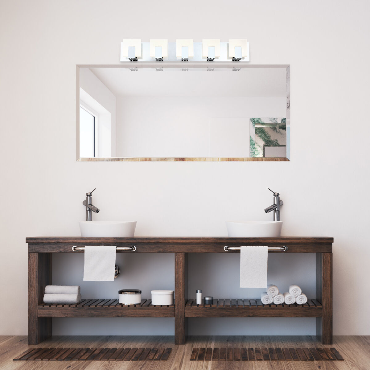 Canmore LED 34 inch Black Vanity Light Wall Light