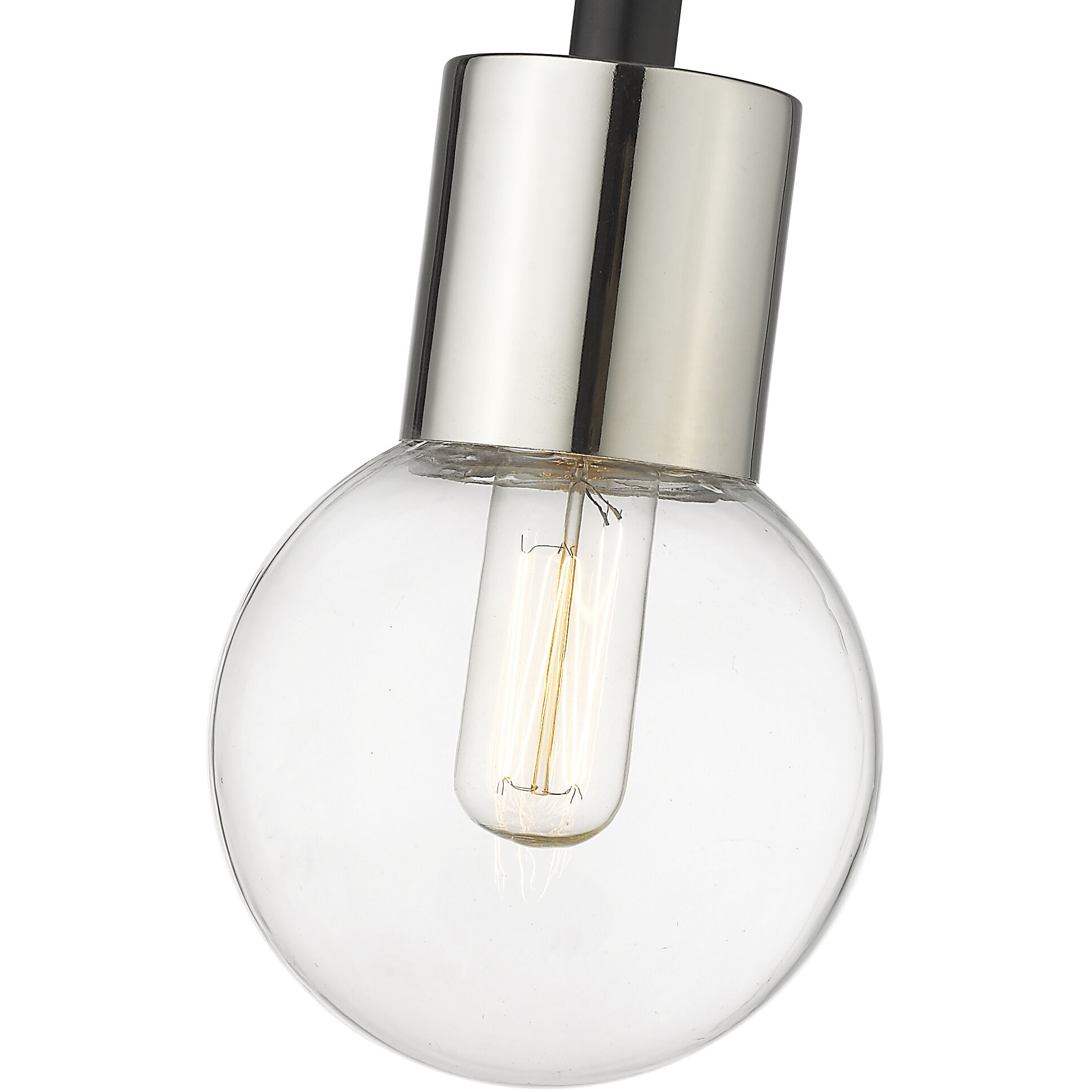 Neutra 1 Light 6 inch Matte Black and Polished Nickel Pendant Ceiling Light