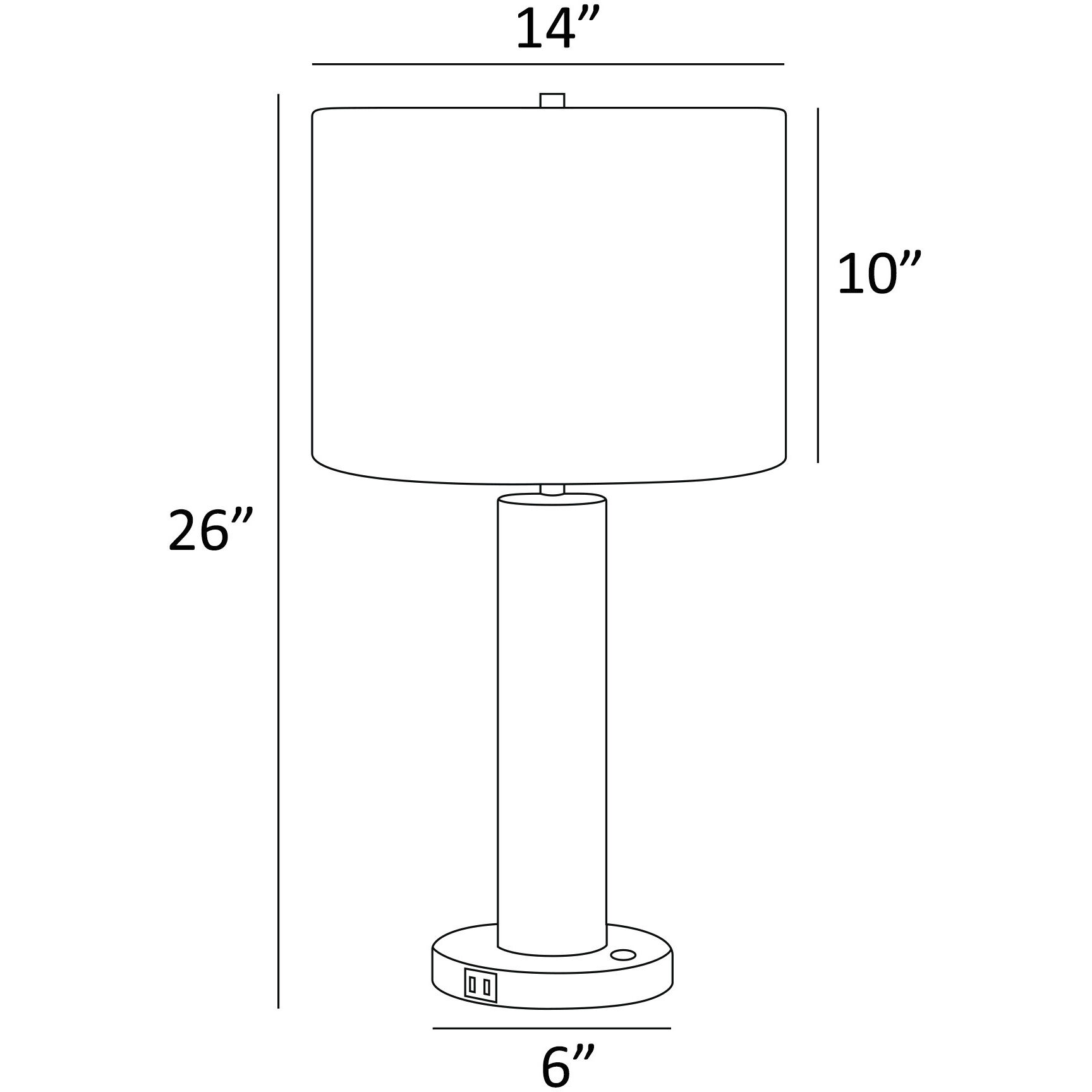 Quilla 26 inch 60.00 watt Nickel Table Lamp Portable Light