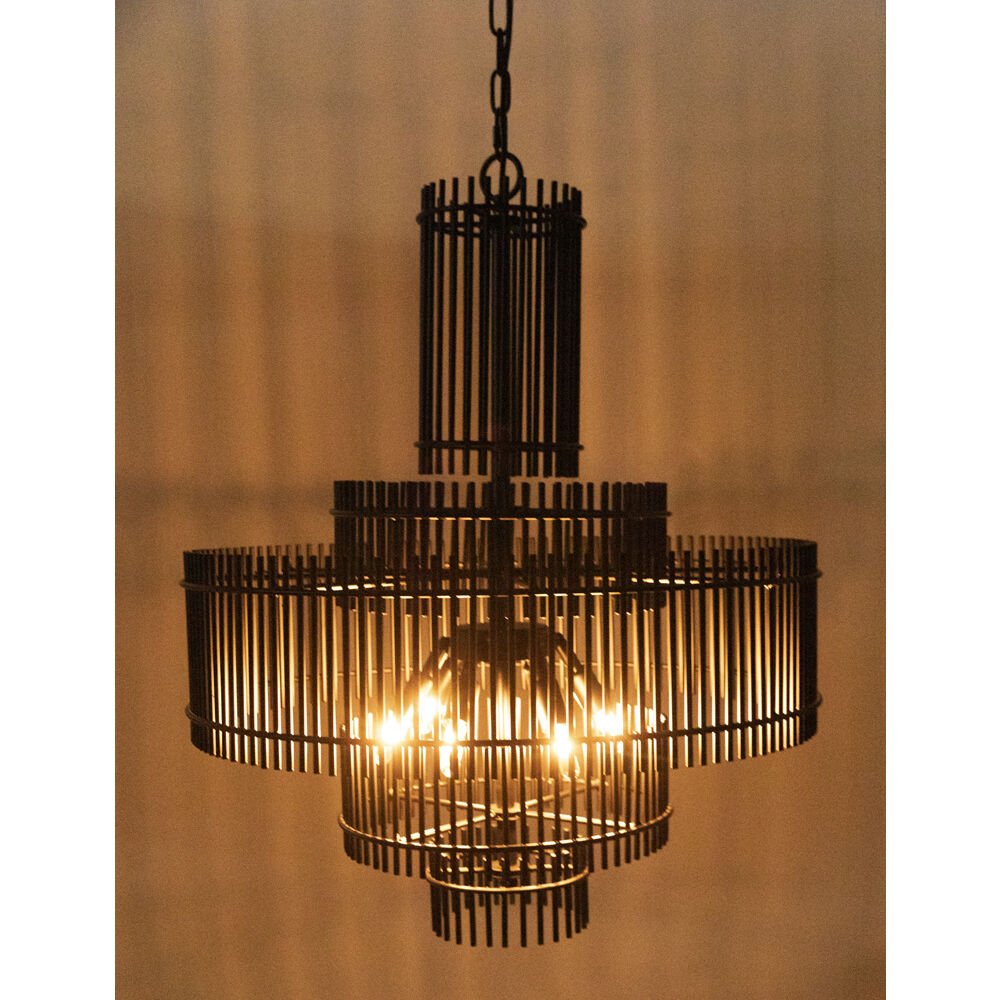 Ghost 6 Light 27 inch Matte Black Chandelier Ceiling Light