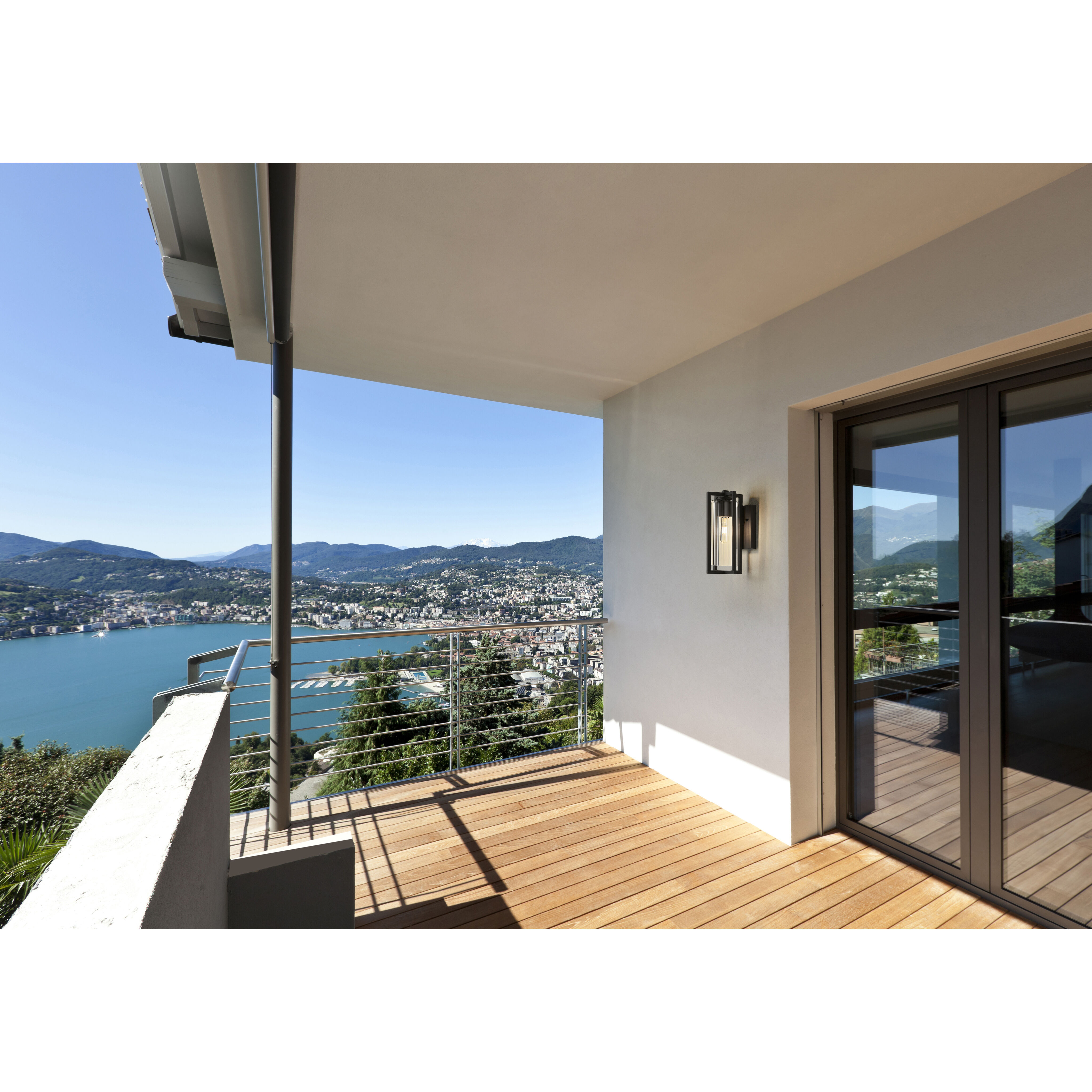 Aura Outdoor Wall Light in Black, G9