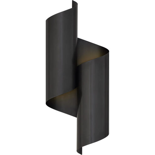 AERIN Iva 2 Light 7 inch Bronze Wrapped Sconce Wall Light, Medium