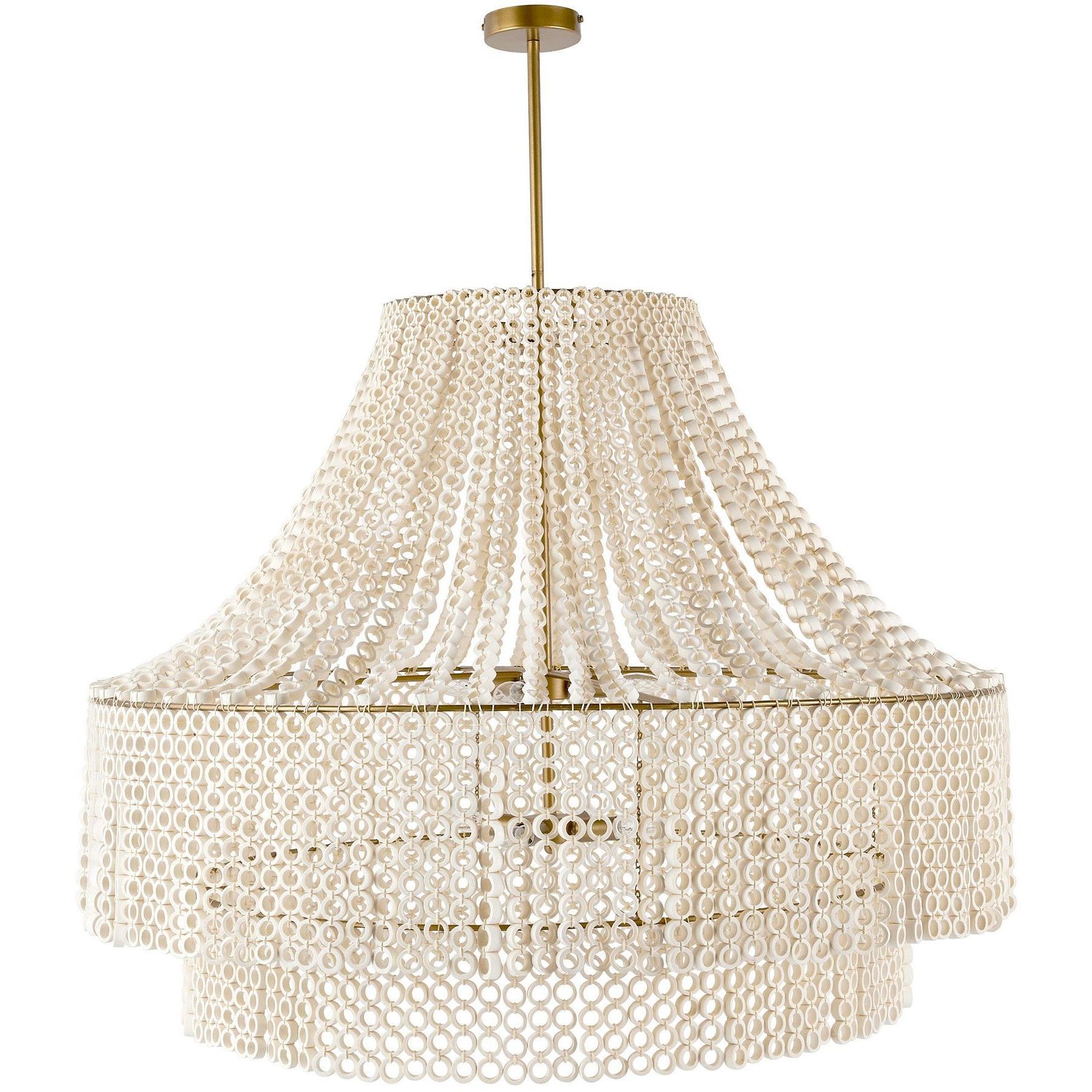 Hannie 8 Light 46 inch White Chandelier Ceiling Light, Large