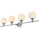 Cordelia 4 Light 38 inch Chrome Bath Sconce Wall Light