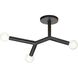 Morgan LED 21.75 inch Matte Black Semi Flush Mount Ceiling Light