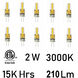 G4 LED G4 G4 2.00 watt 120 3000K LED Bulb