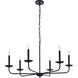 Cohen 6 Light 36 inch Black Pendant Ceiling Light 
