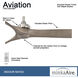Aviation 60 inch Brushed Nickel/Ash Maple with Ash Maple Blades Ceiling Fan