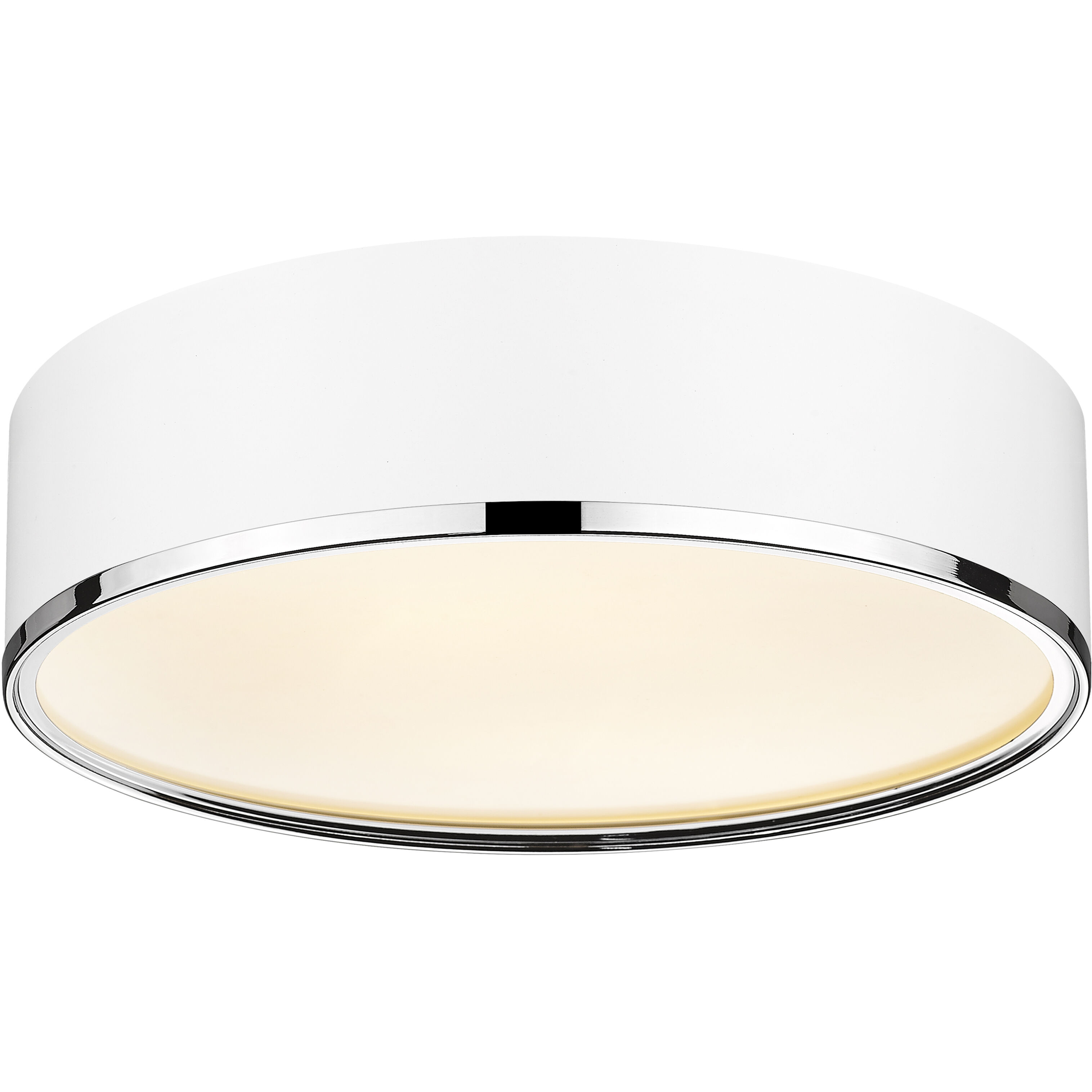 Arlo 4 Light 20.25 inch Matte White and Chrome Flush Mount Ceiling Light