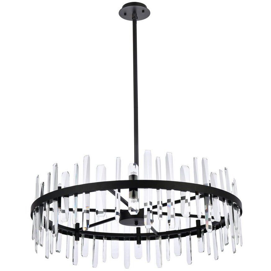 Serena 16 Light 36 inch Black Chandelier Ceiling Light