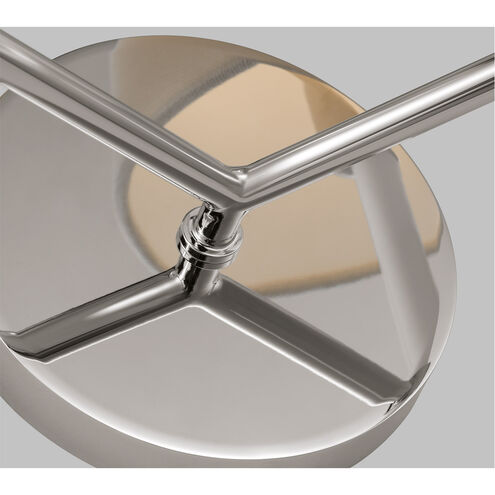 kate spade new york Monroe Wall Sconce Wall Light in Polished Nickel / Gloss White