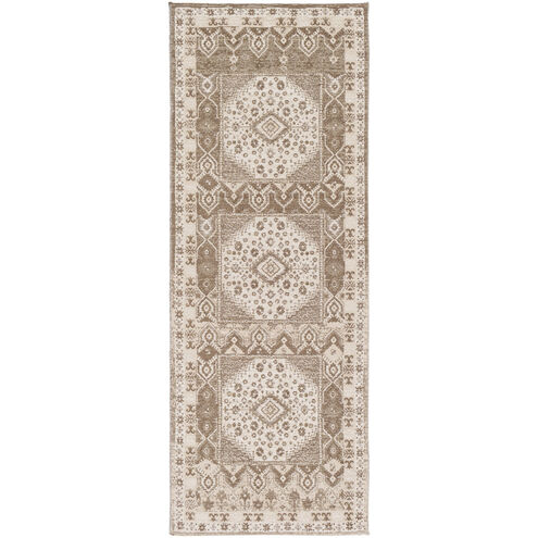 Kilim 35 X 25 inch Dark Brown/Taupe/White/Cream Rugs, Rectangle