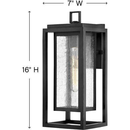 Coastal Elements Republic Outdoor Wall Mount Lantern in Black, Non-LED, Estate Series