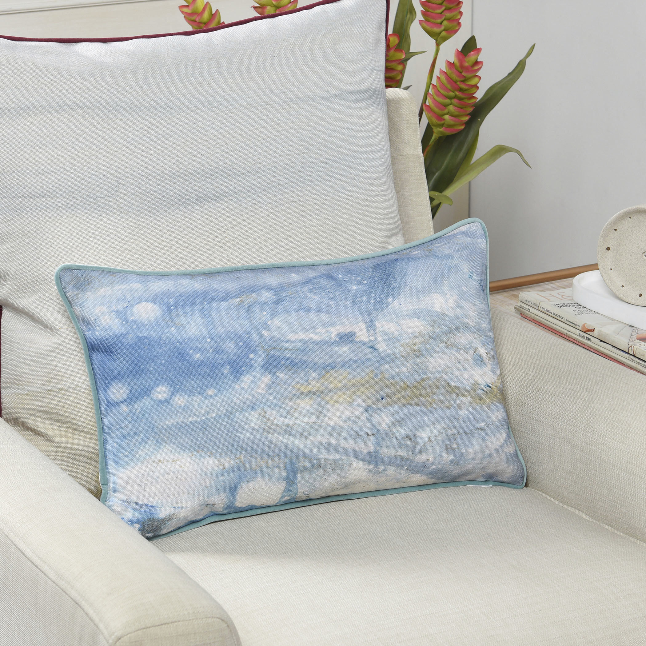 Amy 20 X 5 inch Multi Blue Pillow
