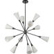Alora Mood Cosmo 12 Light 38.63 inch Matte Black Chandelier Ceiling Light