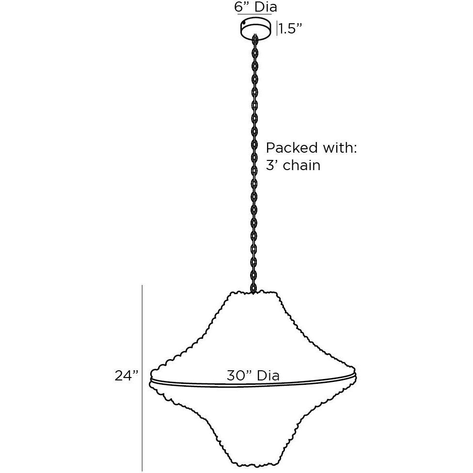 Paradisa 3 Light 30 inch Black and Gray Ombre with Bronze Chandelier Ceiling Light