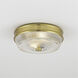 Lacey 2 Light 10 inch Aged Brass Flush Mount Ceiling Light