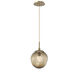Aster LED LED 10 inch Gilded Brass Pendant Ceiling Light in 3000K LED, Zircon Inner - Bronze Outer
