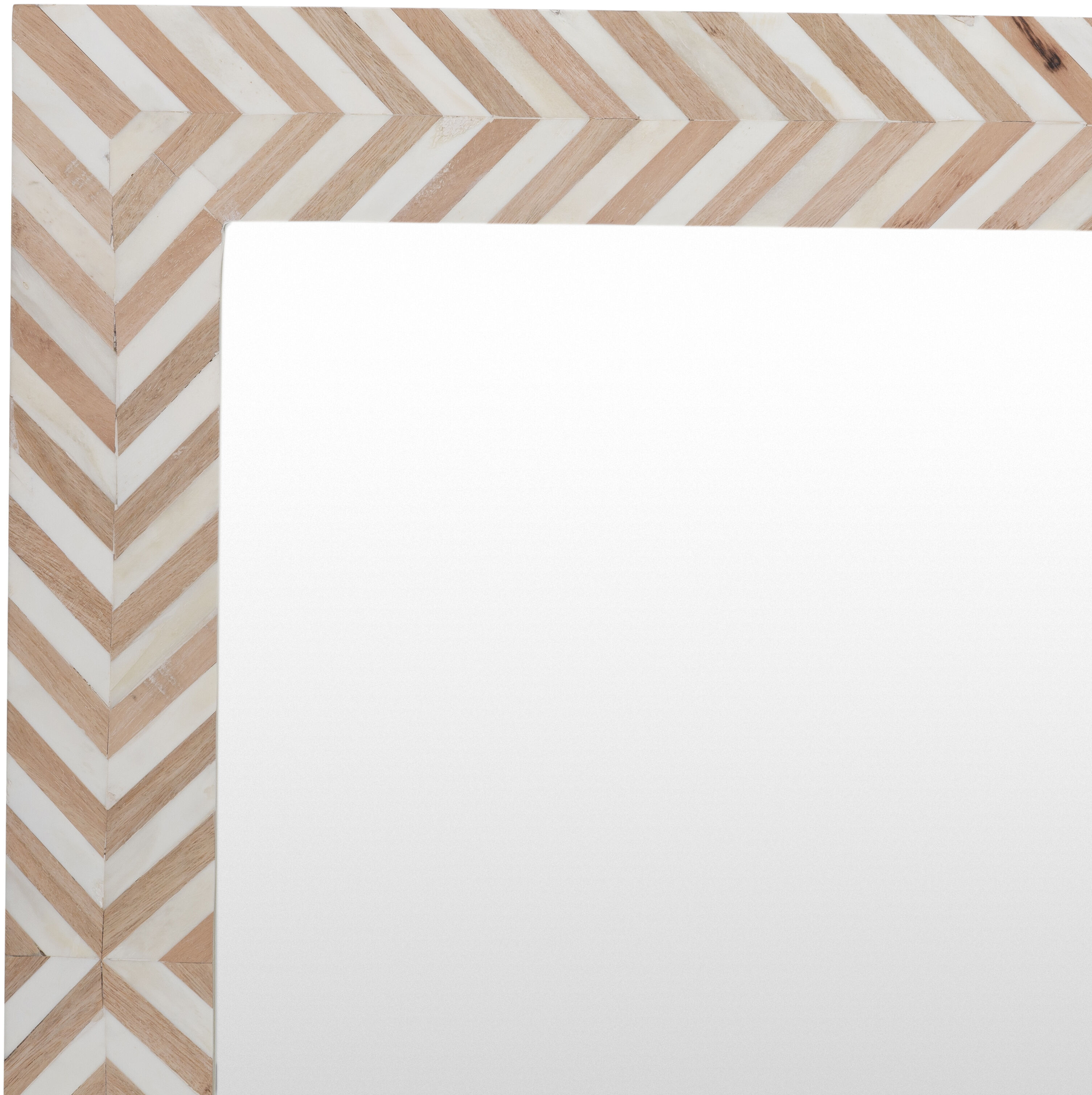 Kathryn 39 X 27 inch Natural Mirror, Rectangle