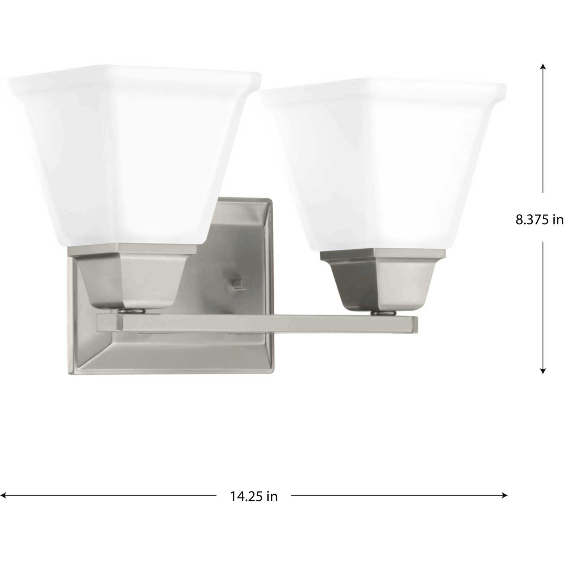 Clifton Heights 2 Light 14 inch Brushed Nickel Bath Vanity Wall Light