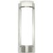 Essex Sconce Wall Light in Chrome, Half Opal Glass