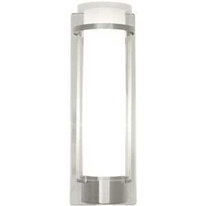 Essex Sconce Wall Light in Chrome, Half Opal Glass