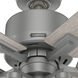 Techne 52 inch Matte Silver with Light Gray Oak Blades Ceiling Fan