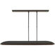 Anne-Marie Barton Remi Linear Pendant Ceiling Light in Matte Carbon and Warm Walnut