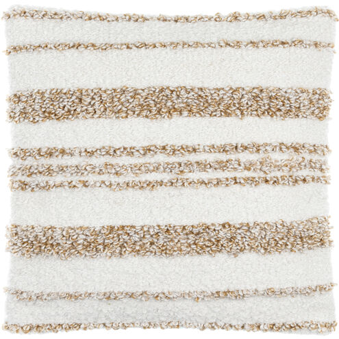 Boculette 18 X 18 inch Off-White/Tan Accent Pillow