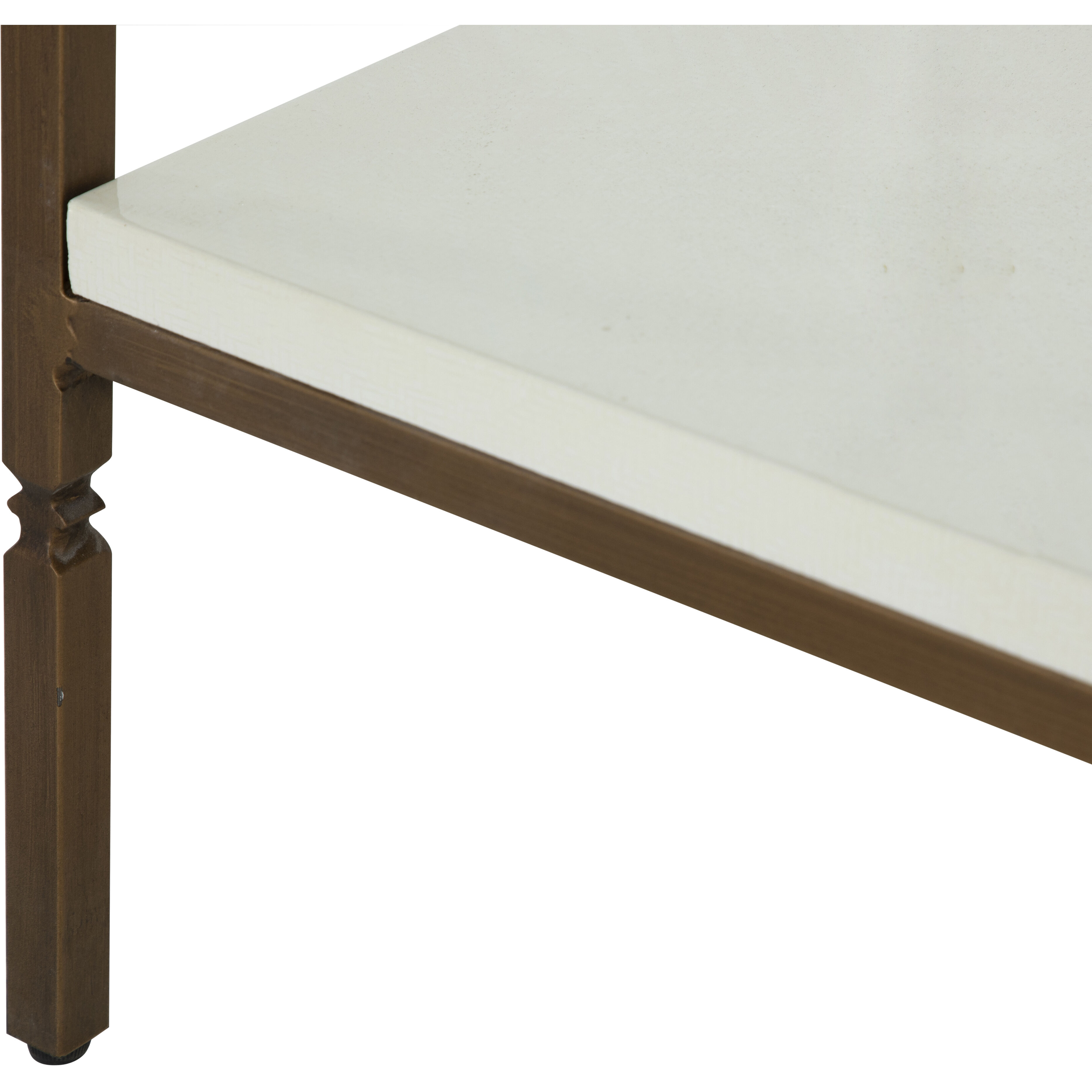 Bryson 40 X 12 inch Brushed Brass / White Seagrass Console Table