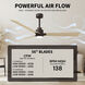 Atlas Alessandra - LK 56 inch Textured Bronze with Light Maple Tone Blades Ceiling Fan