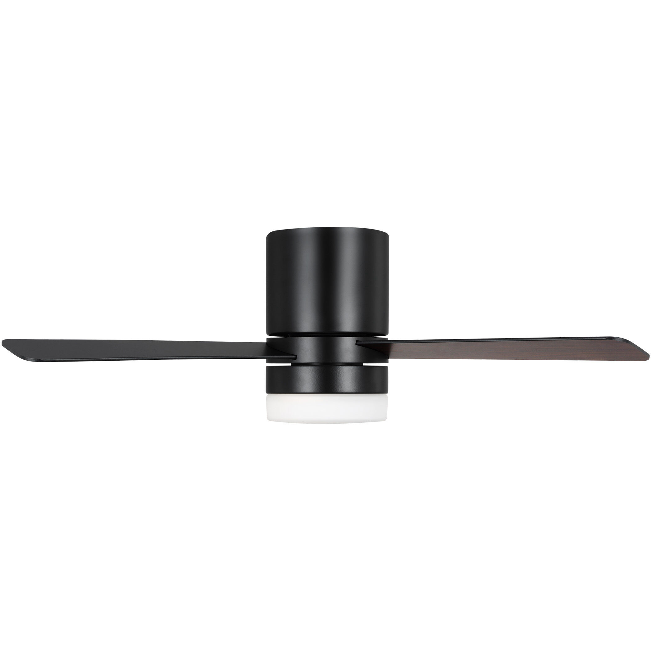 Era 44 Hugger LED 44 inch Midnight Black with Midnight Black/American Walnut Reversible Blades Indoor/Outdoor Ceiling Fan