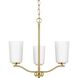 Adley 3 Light 18.12 inch Satin Brass Semi-Flush Convertible Light Ceiling Light