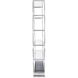 Scola 90.5 X 43.5 inch Silver Etagere