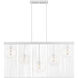 Contour 5 Light 45.75 inch White Linear Chandelier Ceiling Light