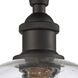 Ballston Large Athens 1 Light 10 inch Oil Rubbed Bronze Semi-Flush Mount Ceiling Light in Seedy Glass, Ballston