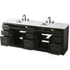 Alden 84 X 35 inch Mocha Brown Bathroom Vanity Cabinet