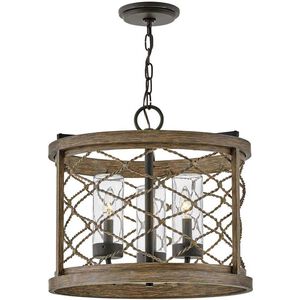 Open Air Finn LED 18 inch Oil Rubbed Bronze with Sequoia Outdoor Hanging
