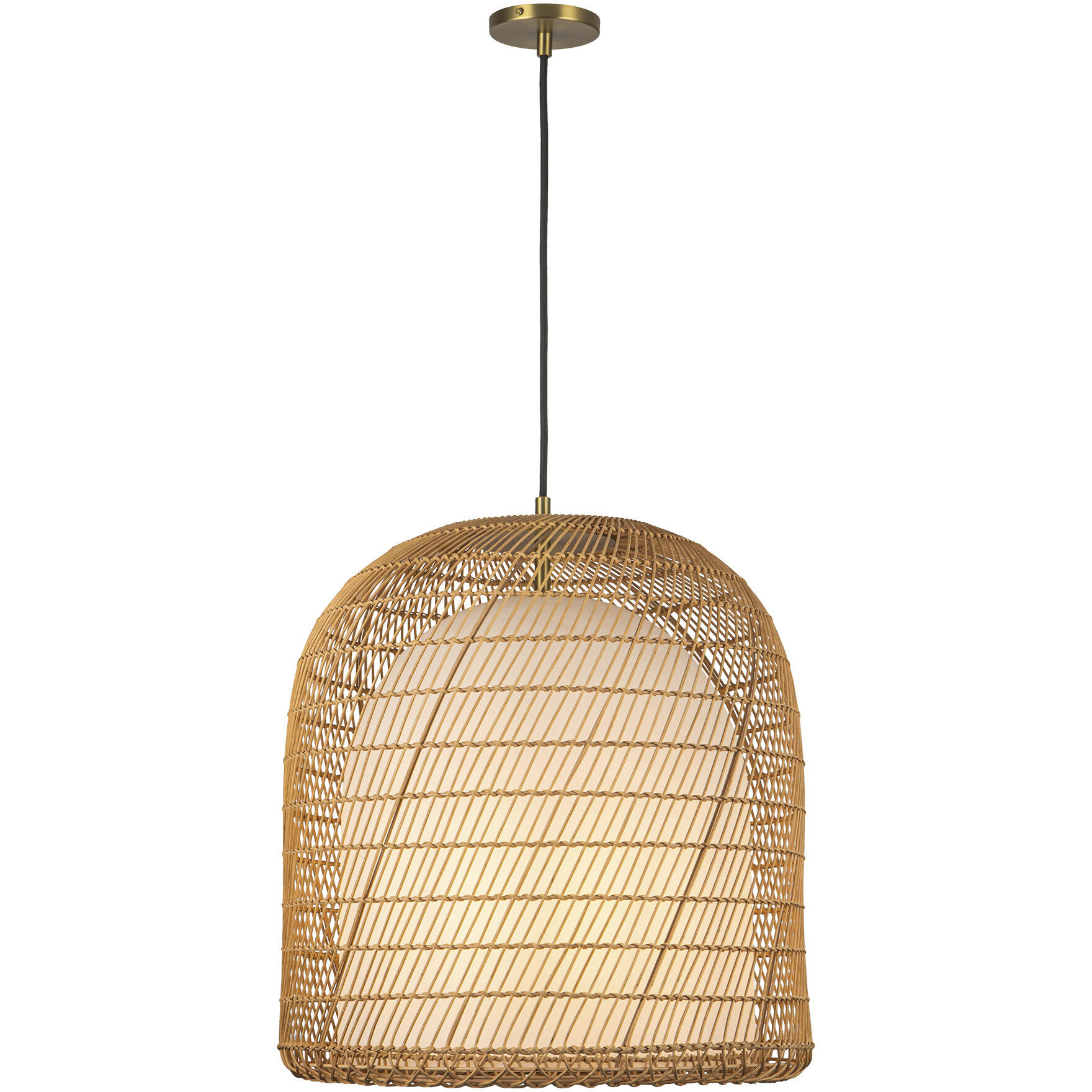 Alora Mood Bondi 1 Light 20.13 inch Brushed Gold/Opal Glass Pendant Ceiling Light