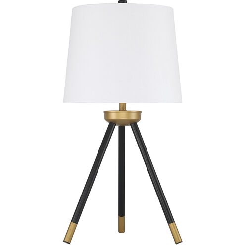 Bejamin 26 inch 60 watt Painted Black and Painted Gold Table Lamp Portable Light