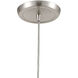 Vines 1 Light 5 inch Satin Nickel Mini Pendant Ceiling Light in Clear and Blue Swirl Glass