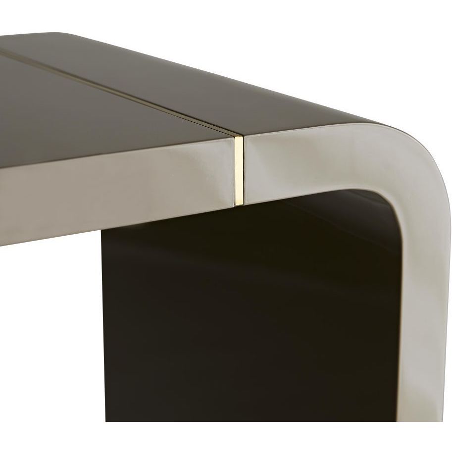 Turnley Gray Lacquer Console Table