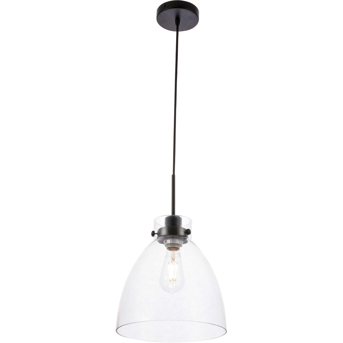 Frey 1 Light 11 inch Black Pendant Ceiling Light