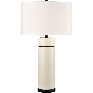 Emerson 30 inch 150.00 watt White Glazed with Matte Black Table Lamp Portable Light