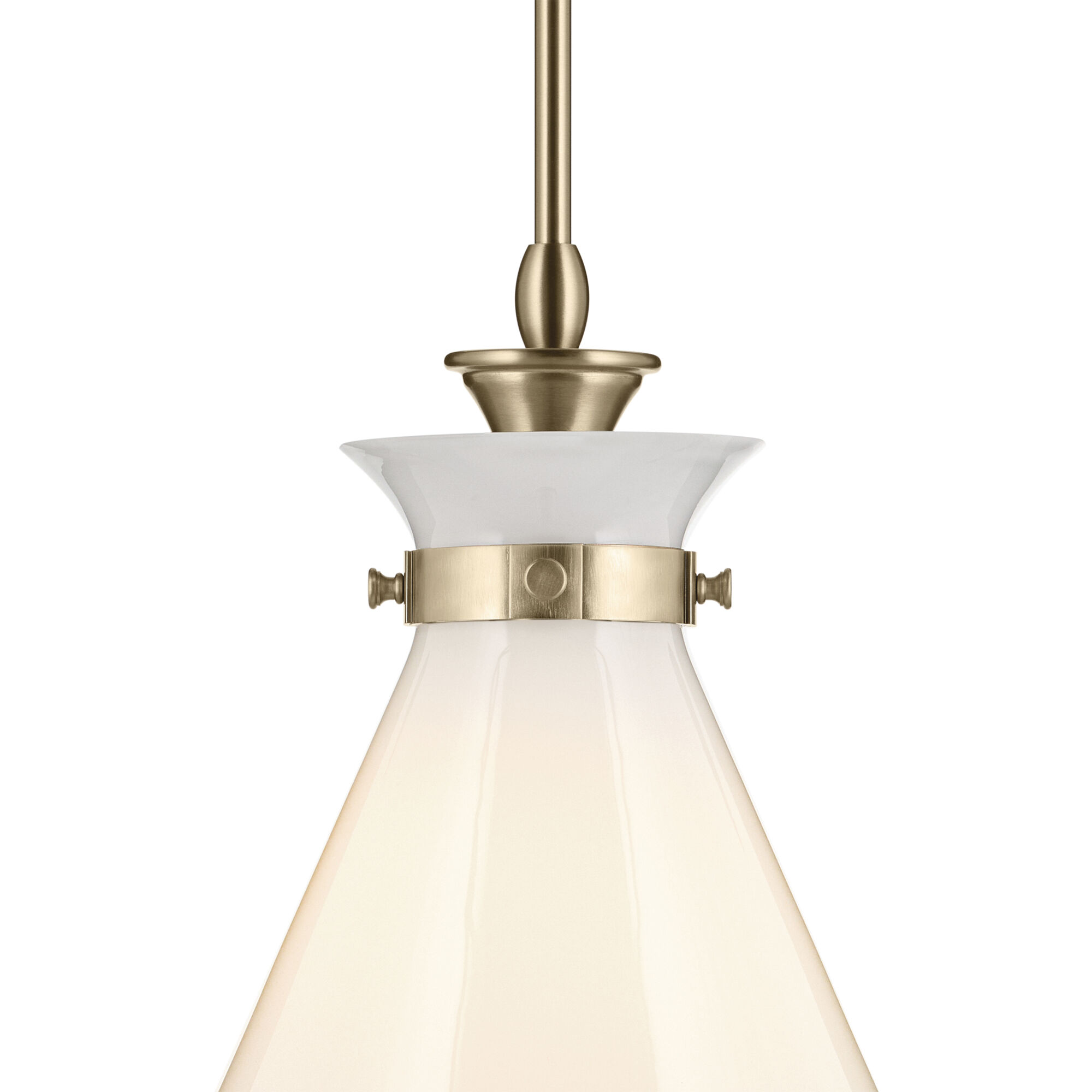 Laria 1 Light Champagne Bronze Pendant Ceiling Light in Opal