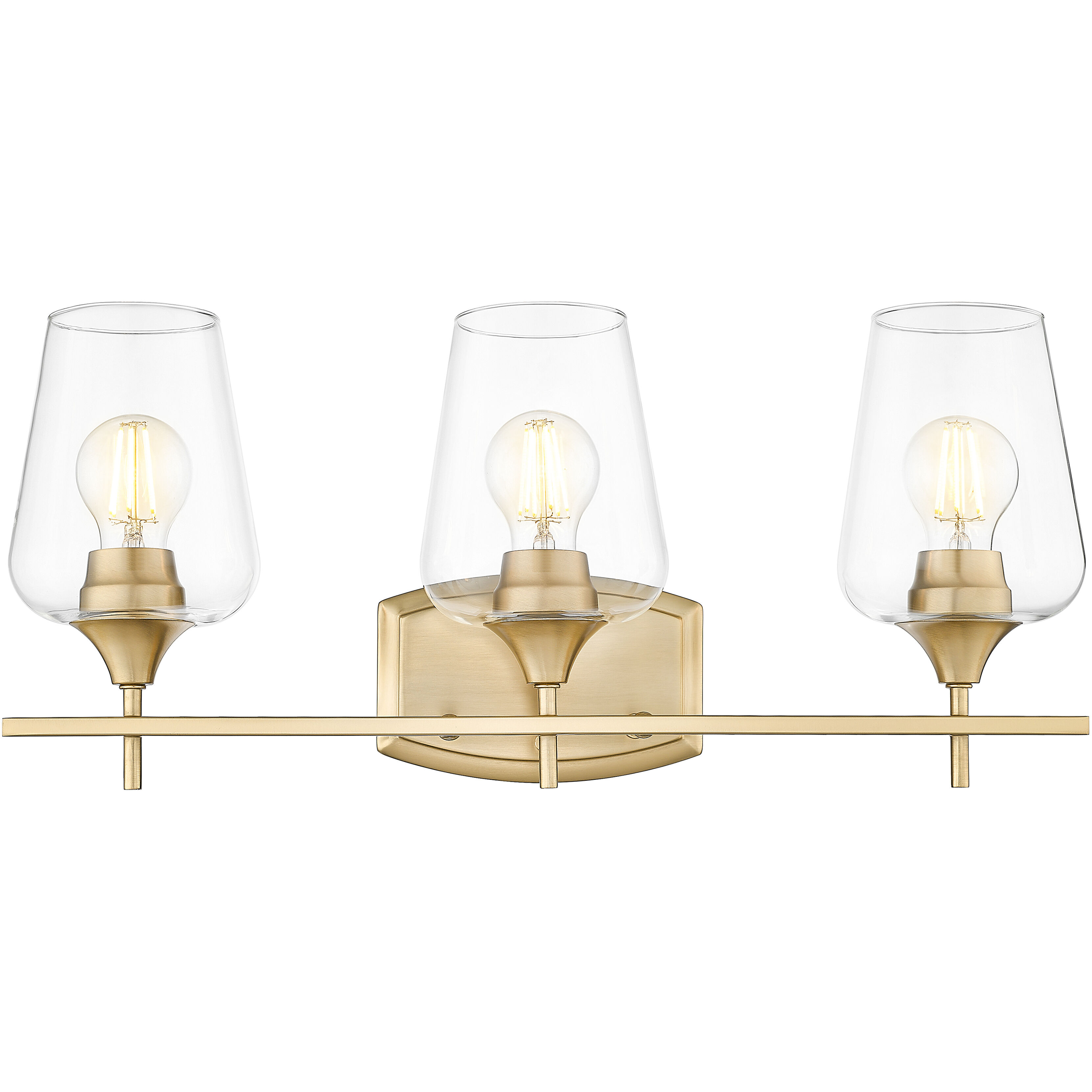 Joliet Vanity Wall Light in Burnished Brass